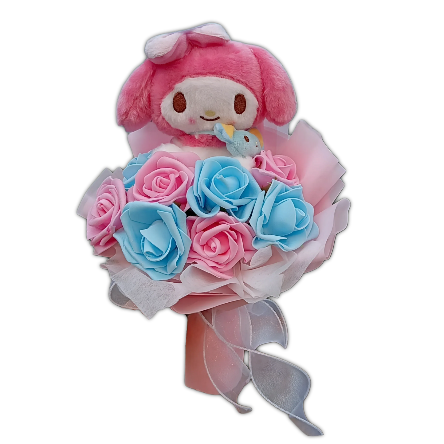 Hello Kitty Pastel Roses Flower Bouquet - Snuggle Heaven