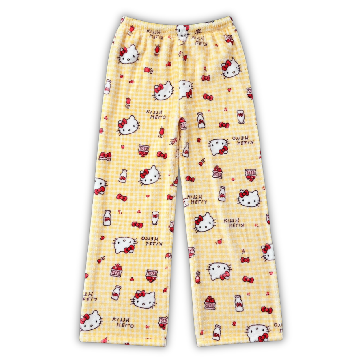 Hello Kitty yellow gingham pajama pants size