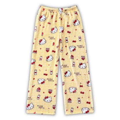 Hello Kitty yellow gingham pajama pants size