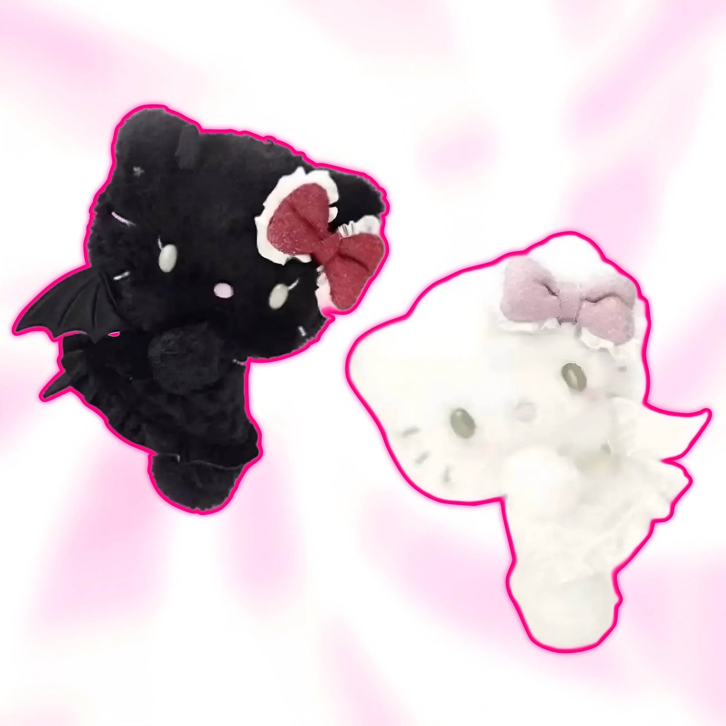 Light & Dark Plushie Keychains (12cm/5") - Snuggle Heaven