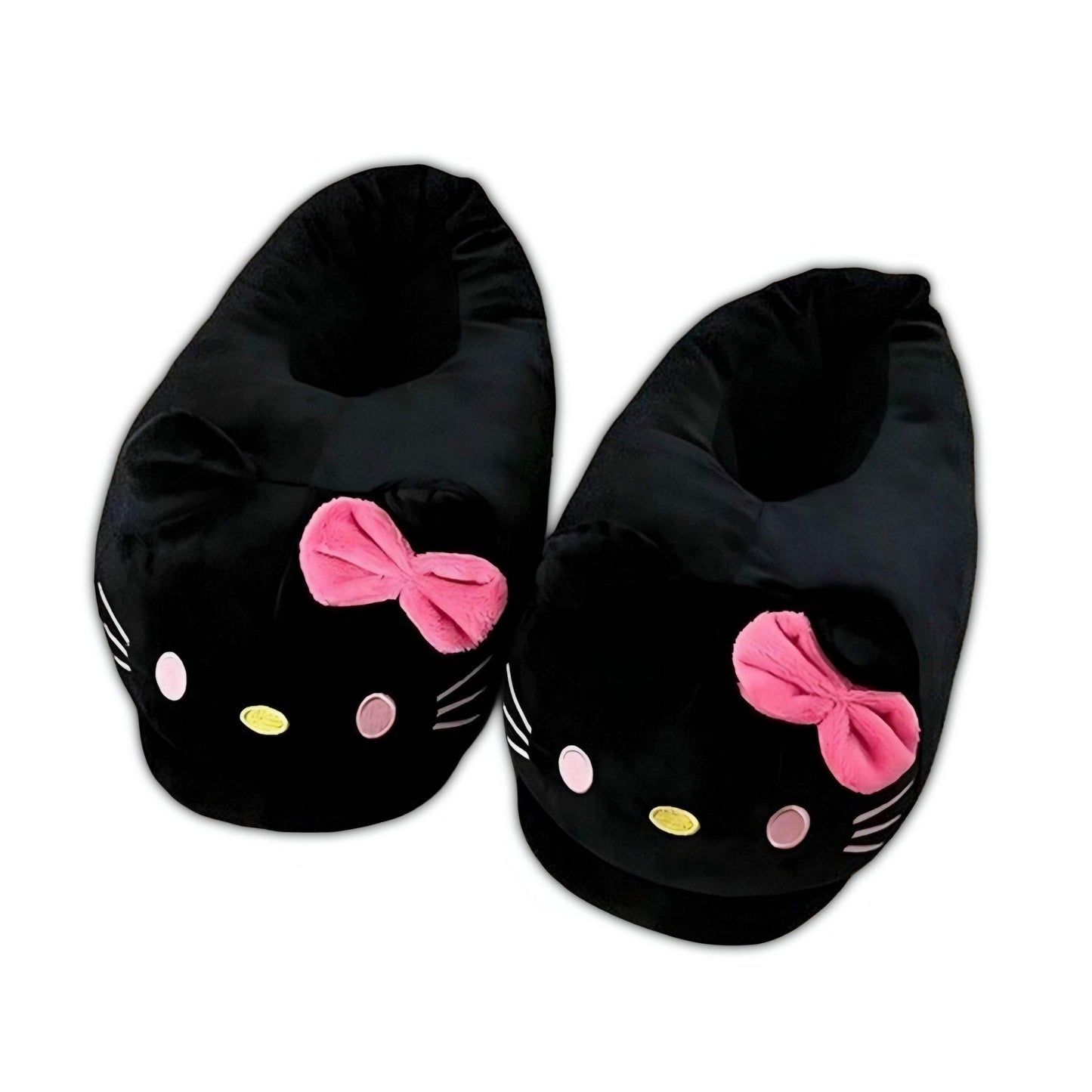 Dark Hello Kitty Fluffy Slippers - Snuggle Heaven