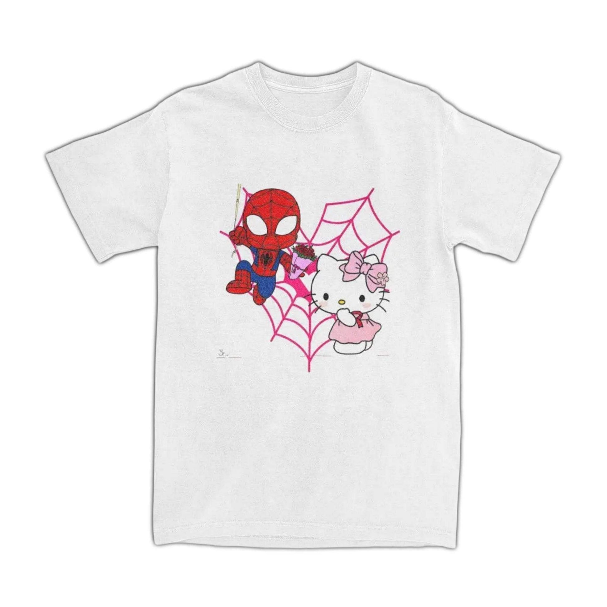 Hello Kitty x Spider-Man Heart T-Shirt - Snuggle Heaven