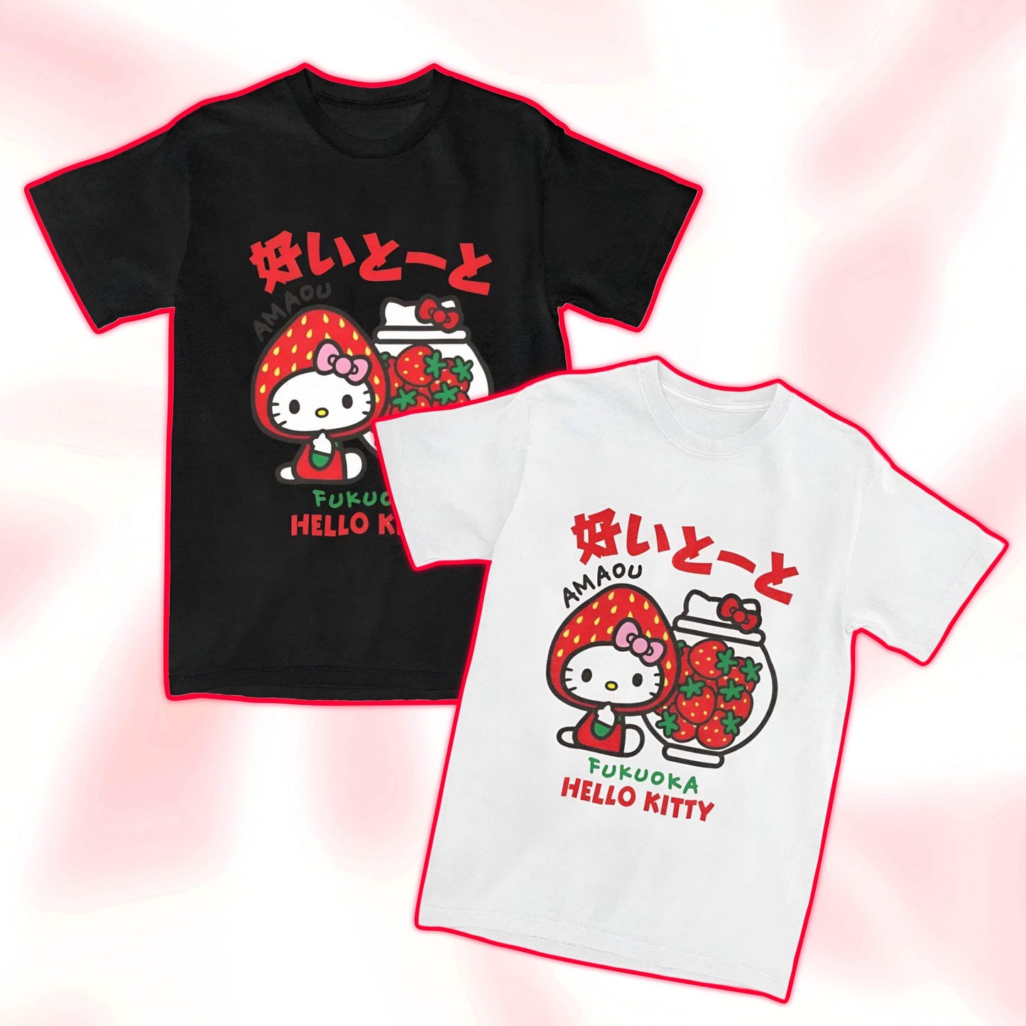 Hello Kitty Kawaii Strawberry T-Shirt - Snuggle Heaven