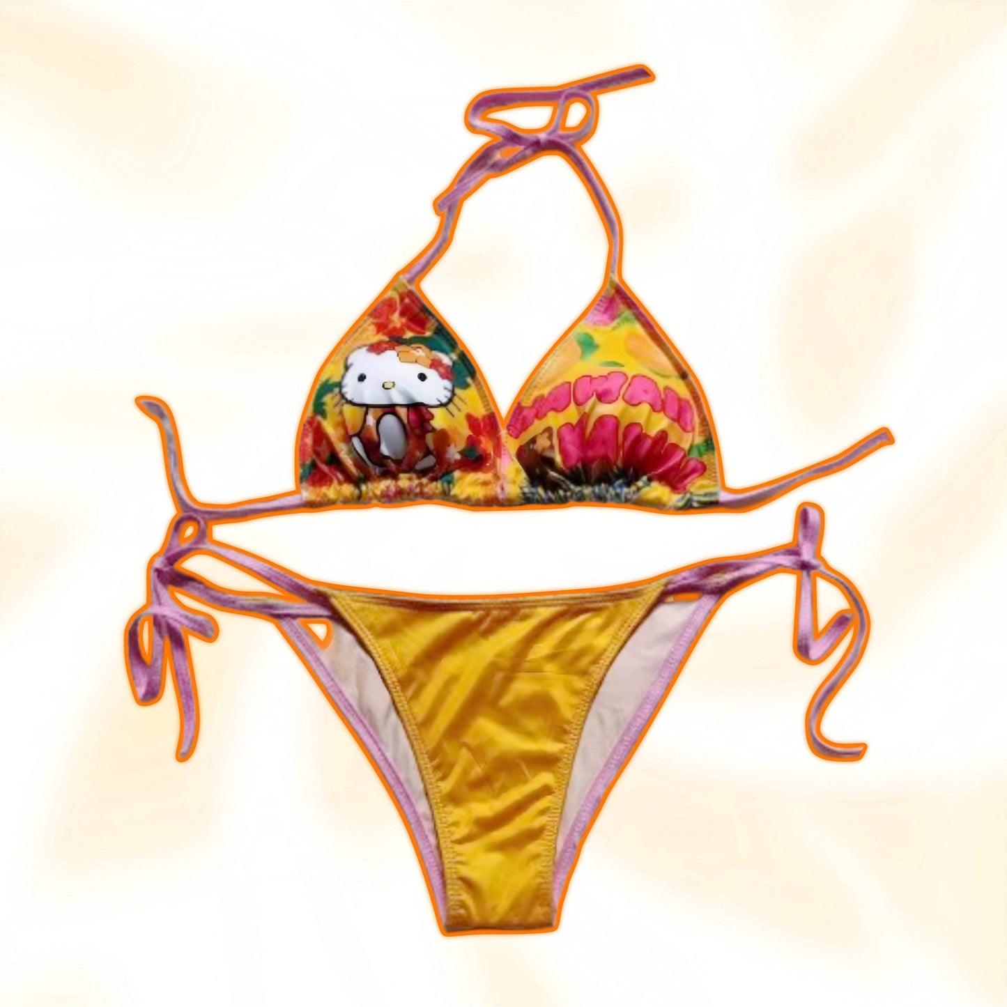 Hello Kitty Hawaii Themed Bikini - Snuggle Heaven