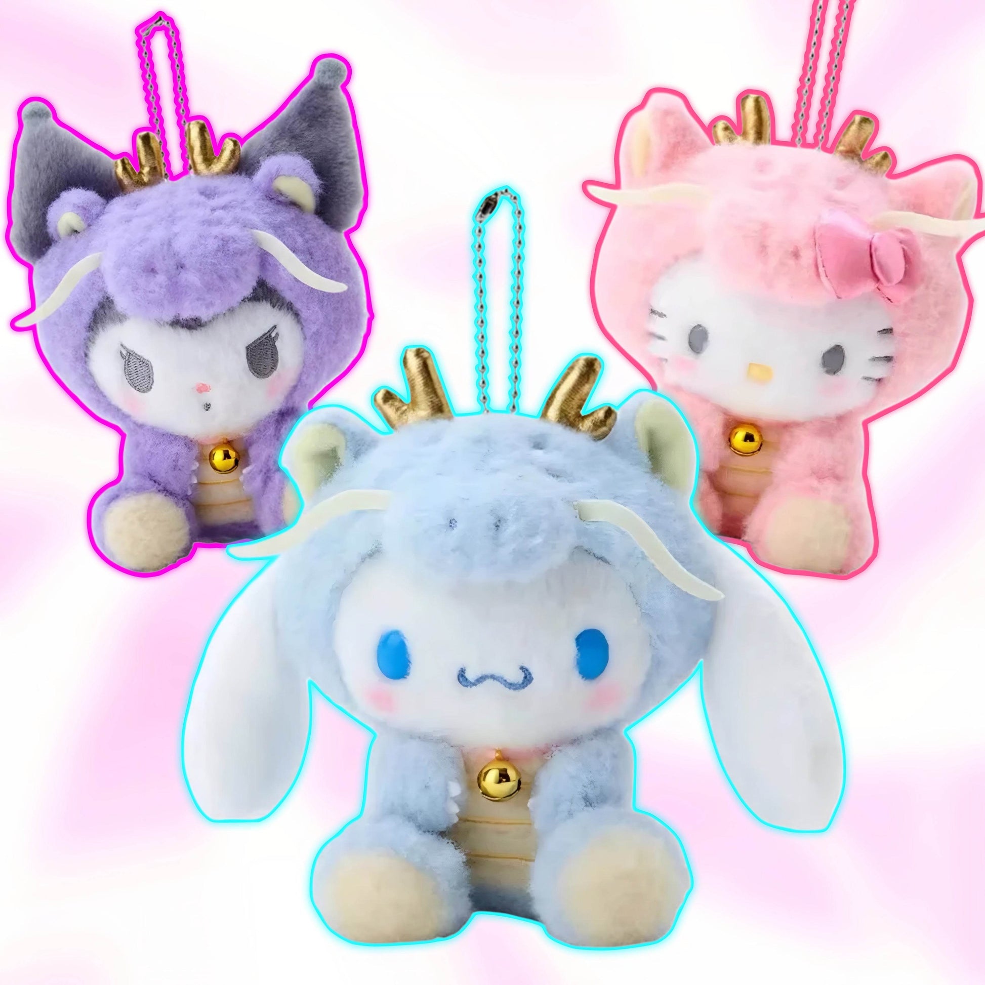 Dragon Plushie Keychains (10cm/4") - Snuggle Heaven