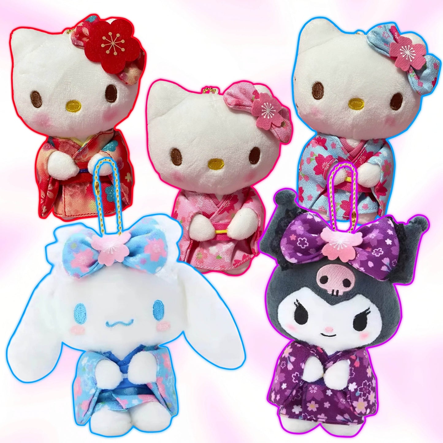 Kimono Dress Plushie Keychains (10cm/4") - Snuggle Heaven
