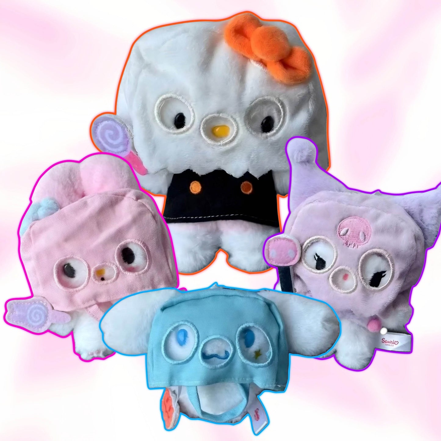 Trick-or-Treat Mask Plushie Keychains (12cm/4.7") - Snuggle Heaven
