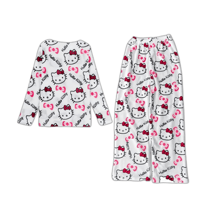 Hello Kitty Two Piece Pajama Set - Snuggle Heaven