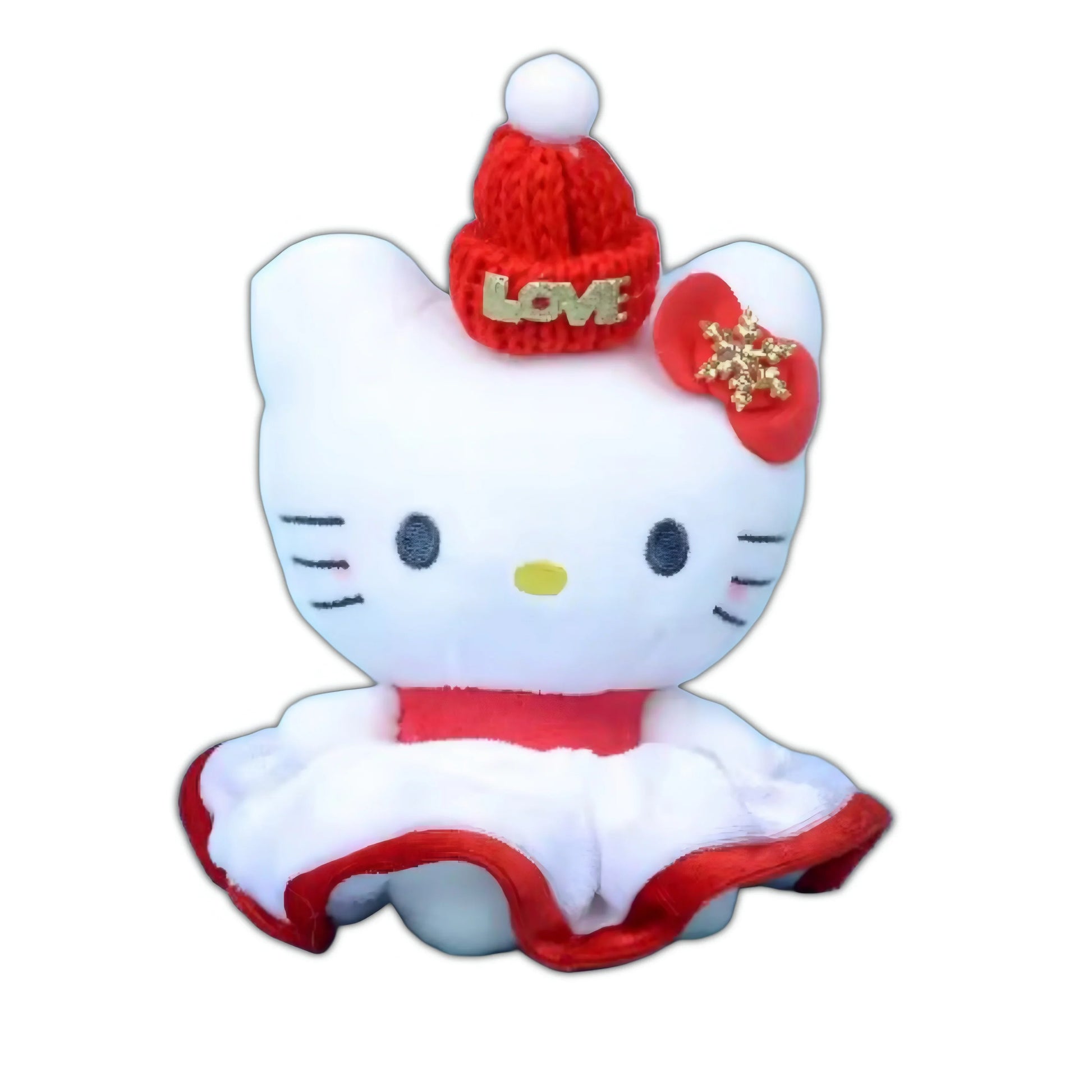 Hello Kitty Christmas Festive Plushie Keychain (10cm/4") - Snuggle Heaven