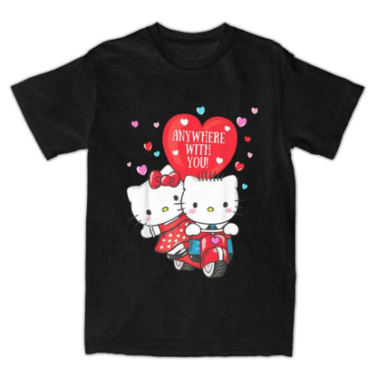 Hello Kitty x Dear Daniel Motorcycle Riding T-Shirt - Snuggle Heaven
