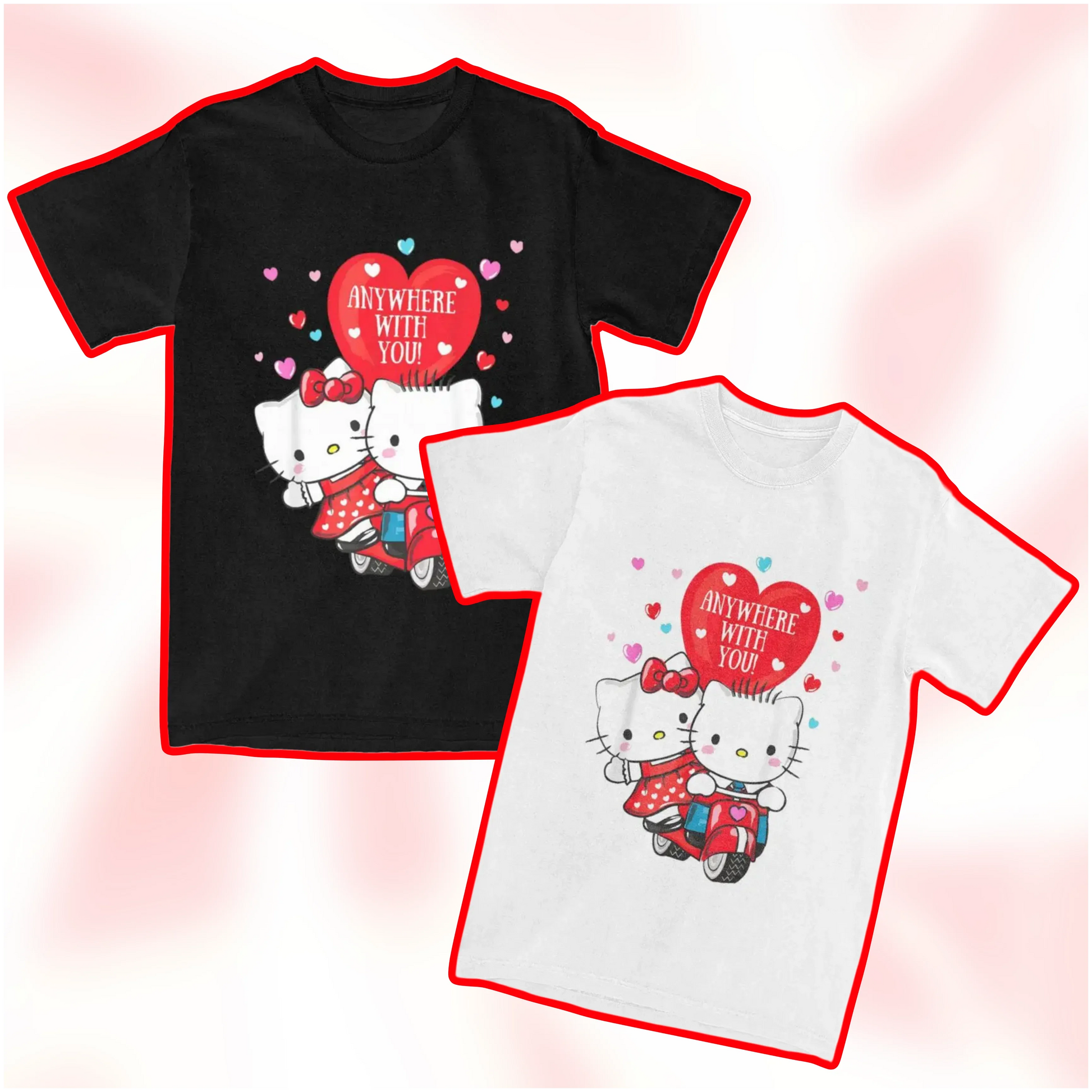 Hello Kitty x Dear Daniel Motorcycle Riding T-Shirt - Snuggle Heaven