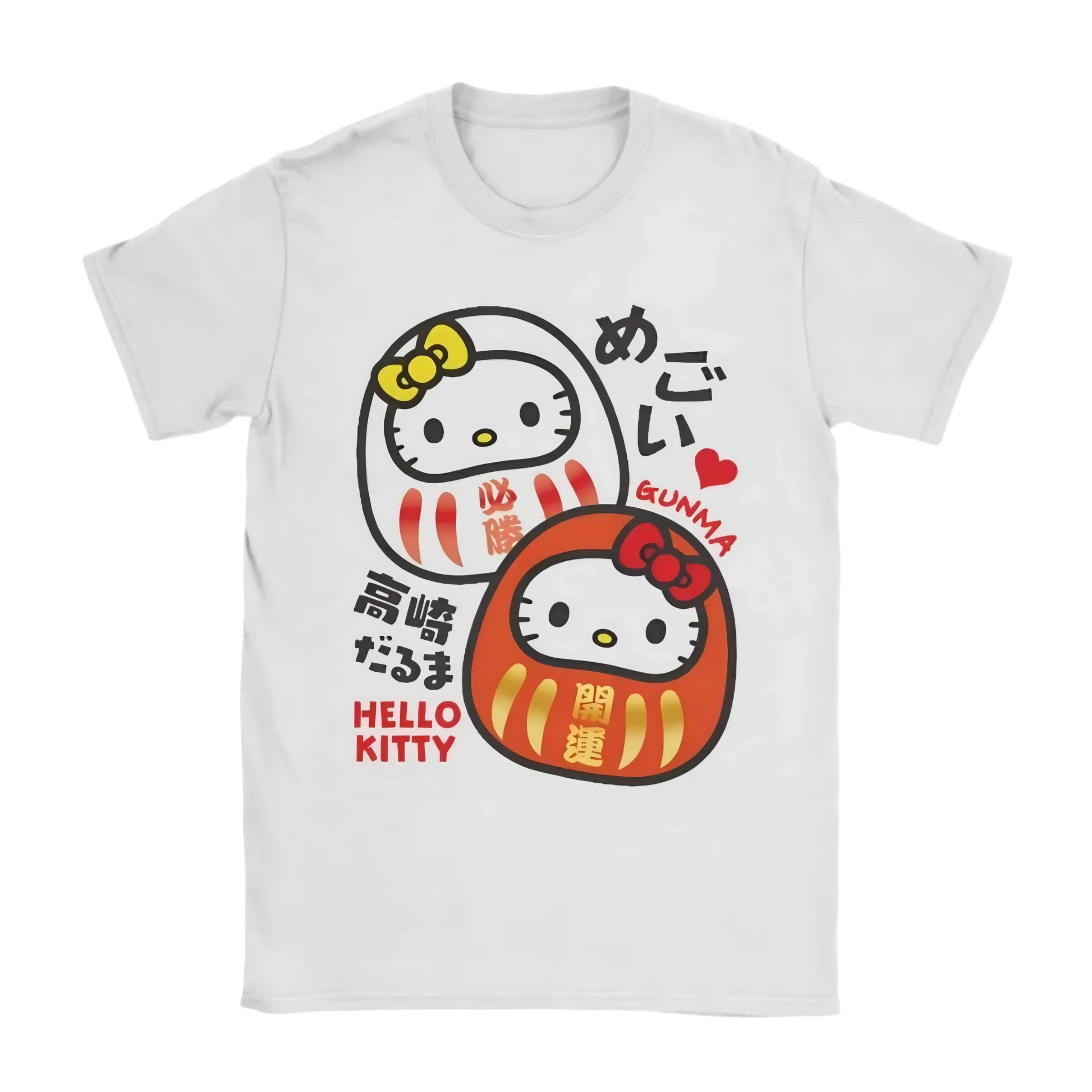Hello Kitty Kawaii Daruma Dolls T-Shirt - Snuggle Heaven