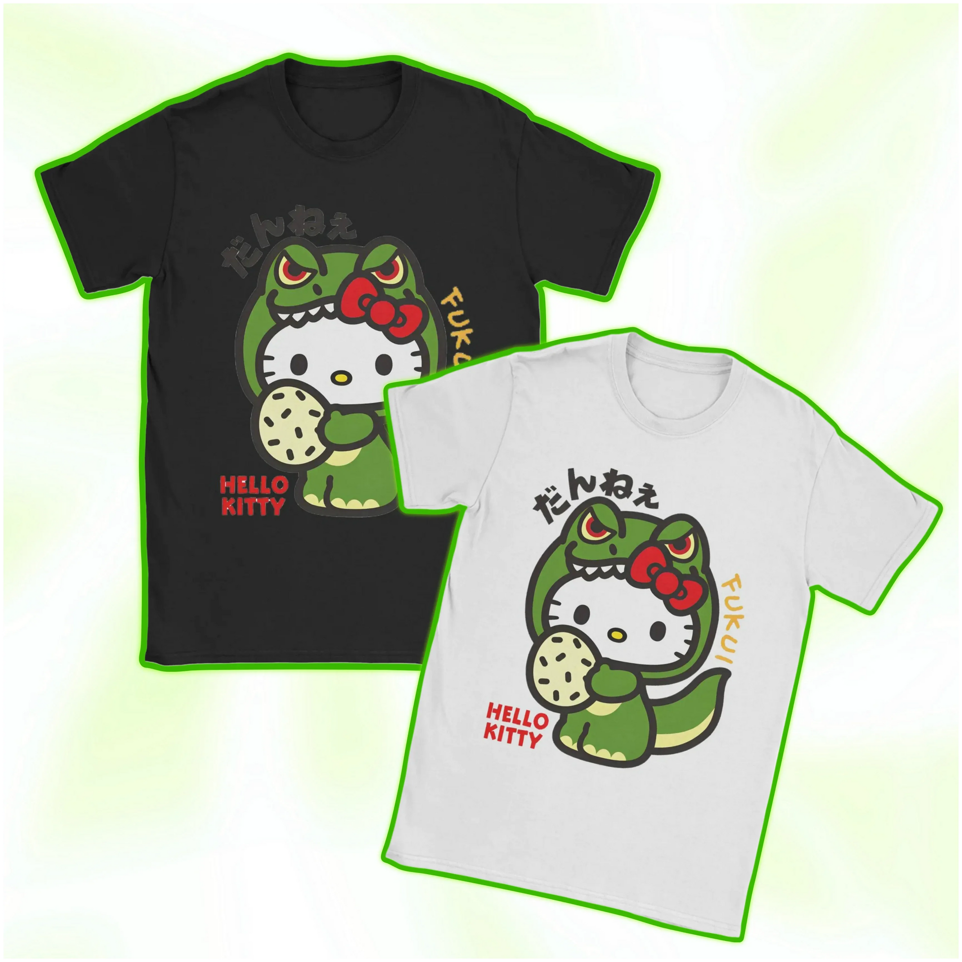 Hello Kitty Kawaii Dinosaur T-Shirt - Snuggle Heaven