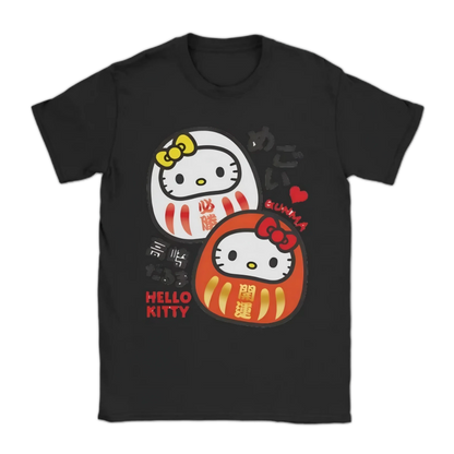Hello Kitty Kawaii Daruma Dolls T-Shirt - Snuggle Heaven