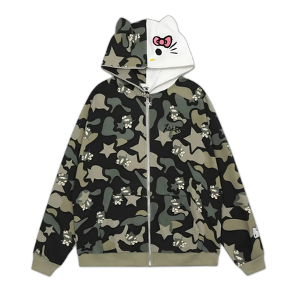 Hello Kitty Matching Zip-Up Hoodie