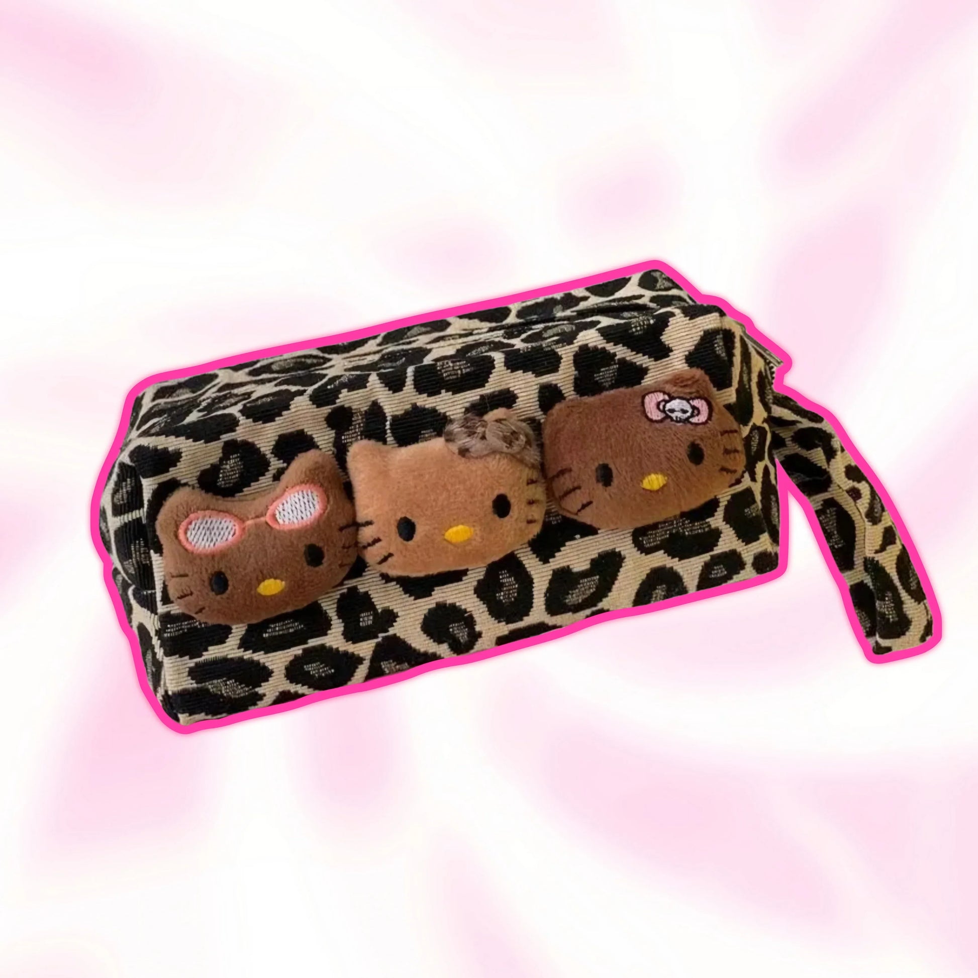 Hello Kitty Leopard Print Makeup Bag - Snuggle Heaven
