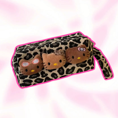 Hello Kitty Leopard Print Makeup Bag - Snuggle Heaven
