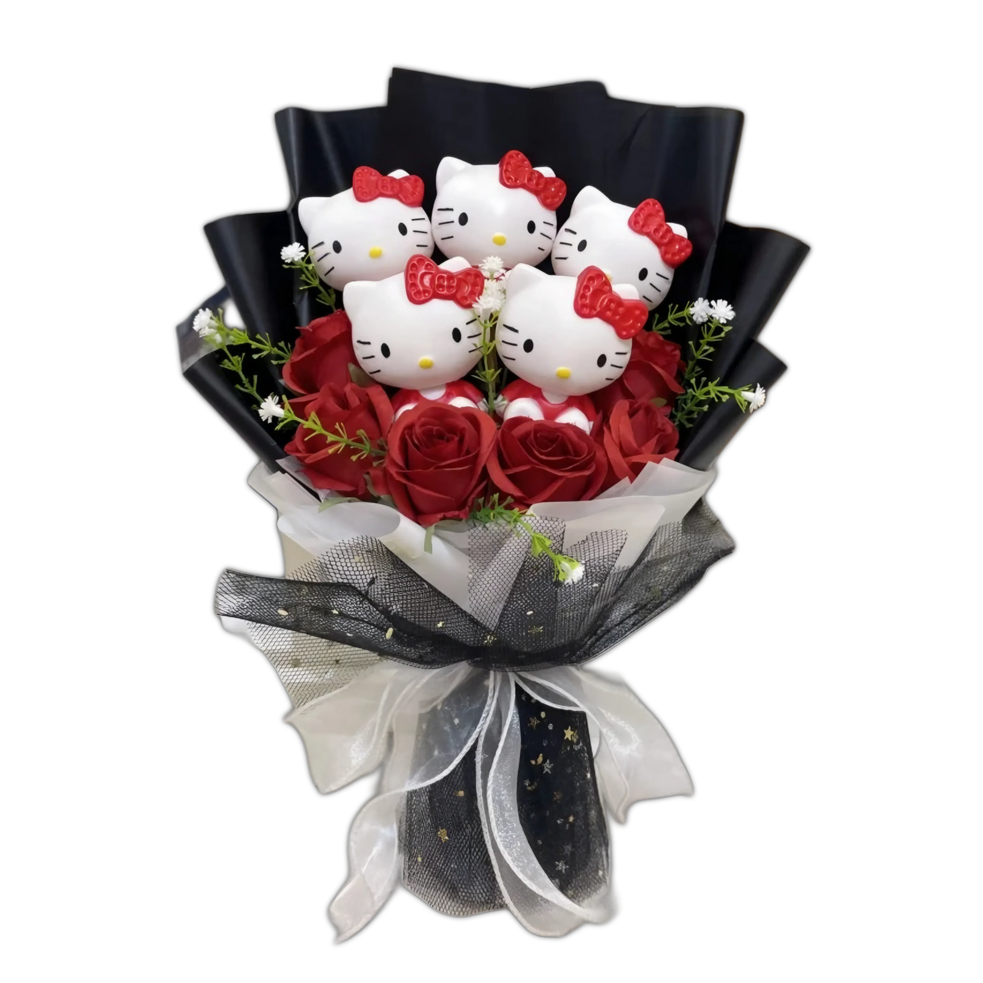 Hello Kitty Premium Bloom Rose Bouquet - Snuggle Heaven