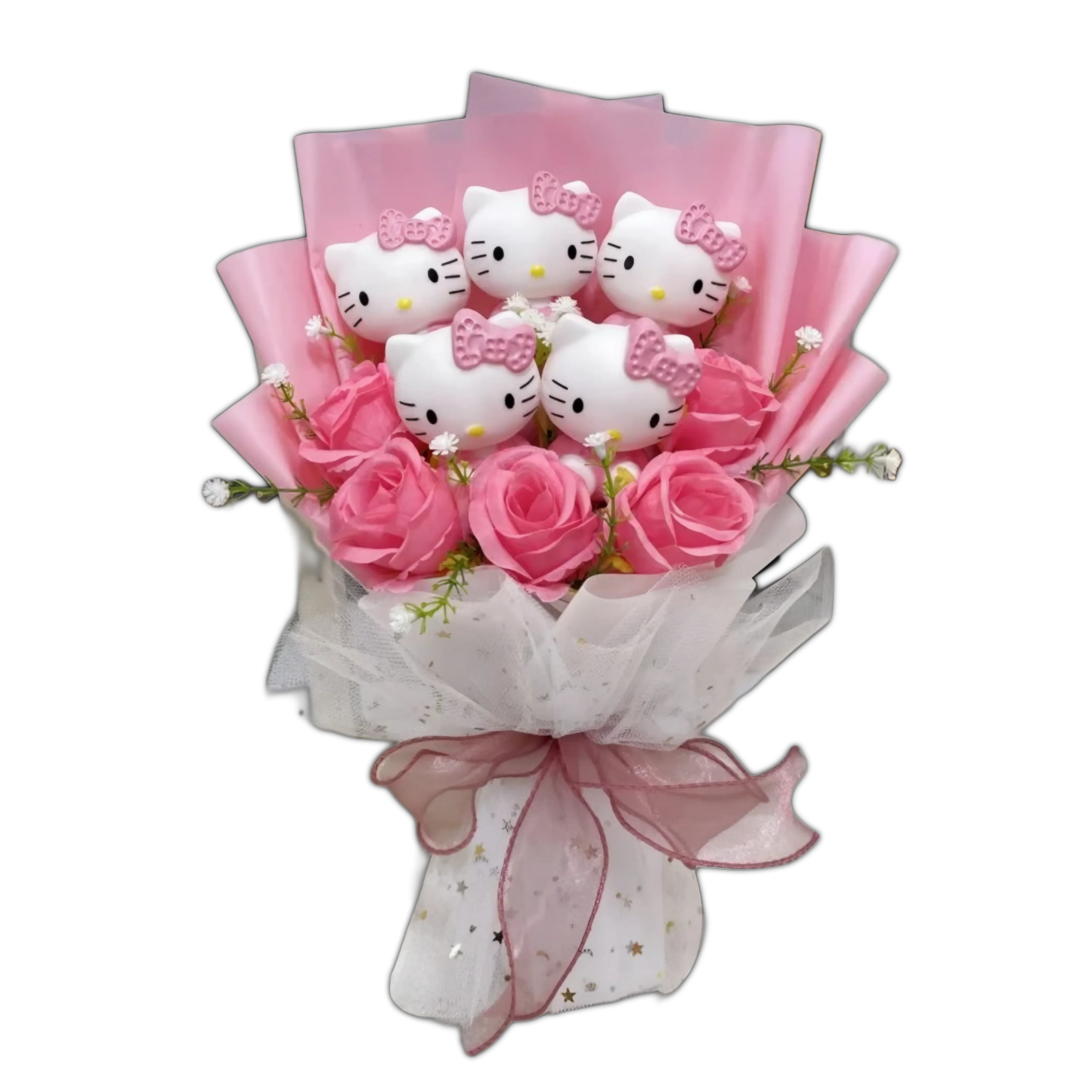 Hello Kitty Premium Bloom Rose Bouquet - Snuggle Heaven