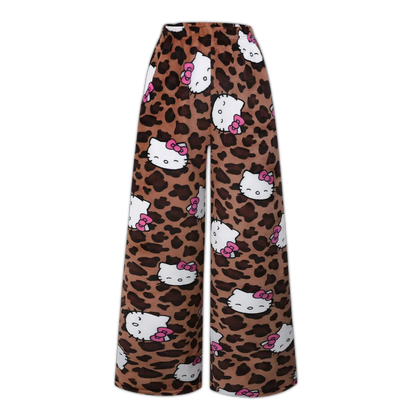 Hello Kitty Leopard Print Pajama Pants - Snuggle Heaven