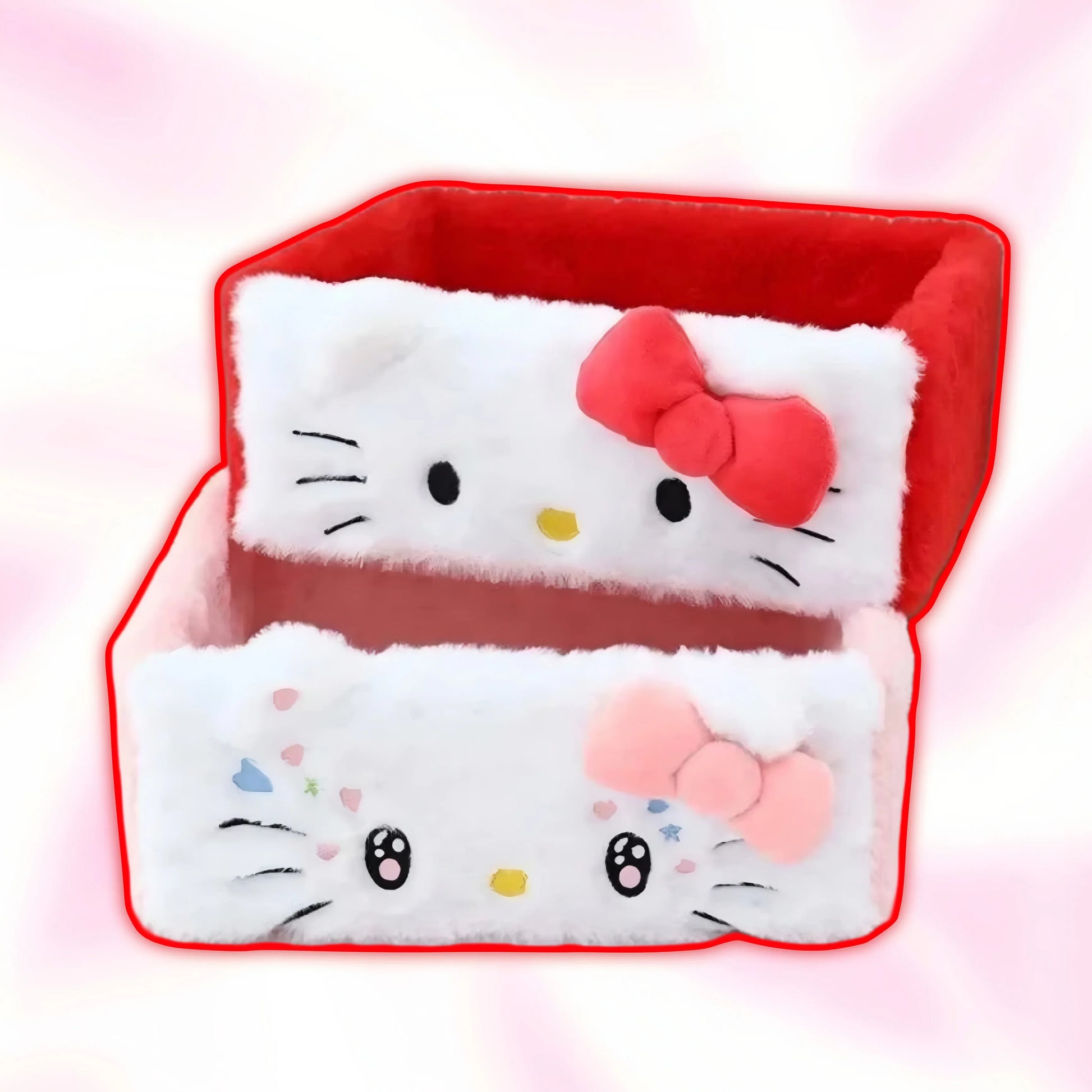Kawaii Hello Kitty Fluffy Basket - Snuggle Heaven