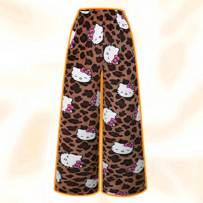 Hello Kitty Leopard Print Pajama Pants - Snuggle Heaven
