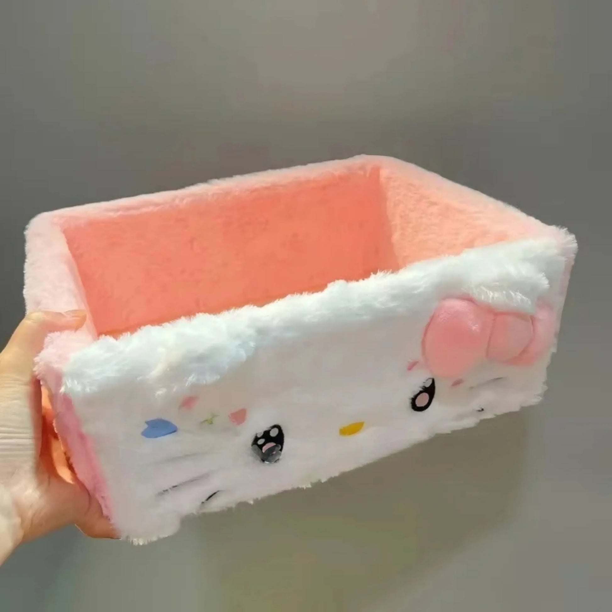 Kawaii Hello Kitty Fluffy Basket - Snuggle Heaven