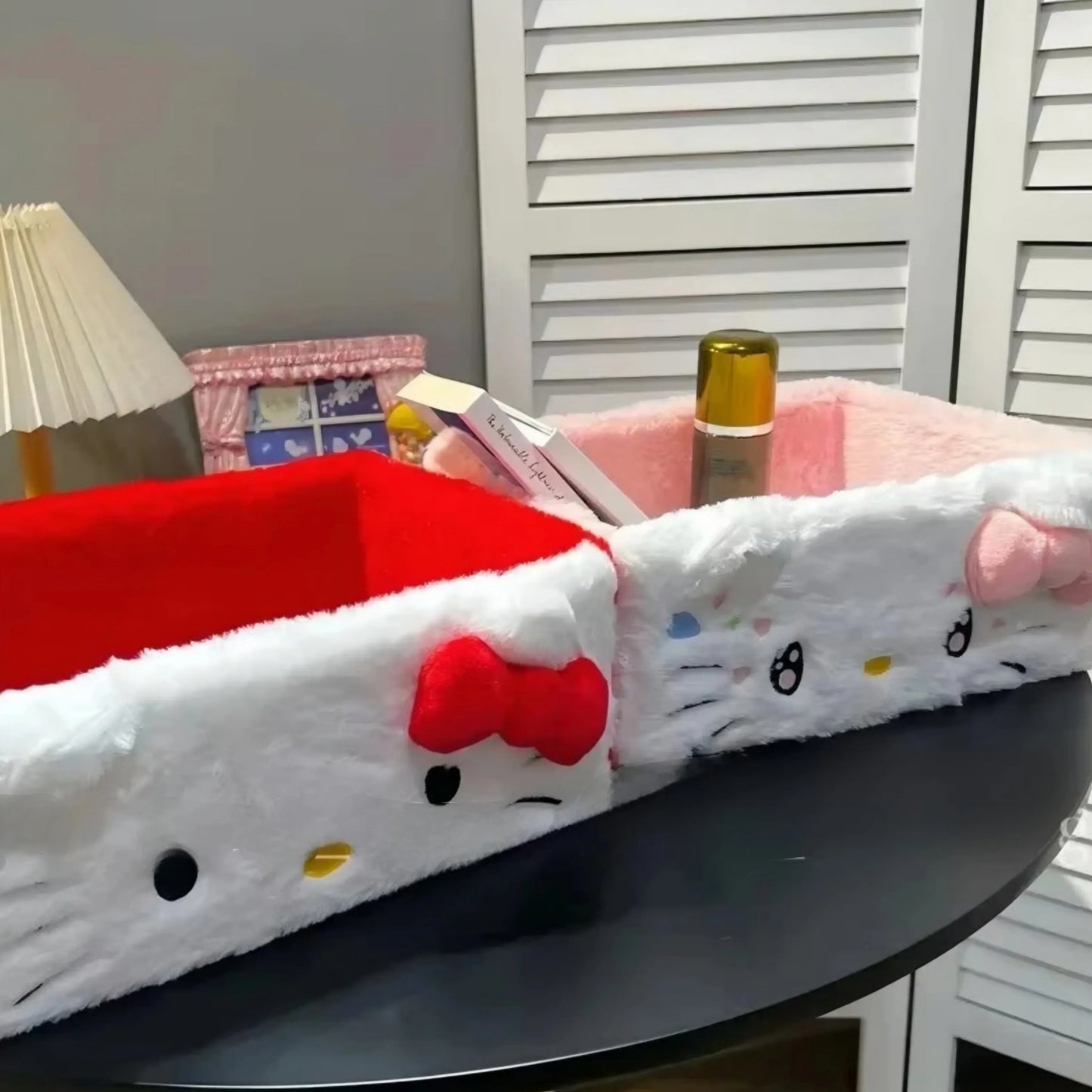 Kawaii Hello Kitty Fluffy Basket - Snuggle Heaven