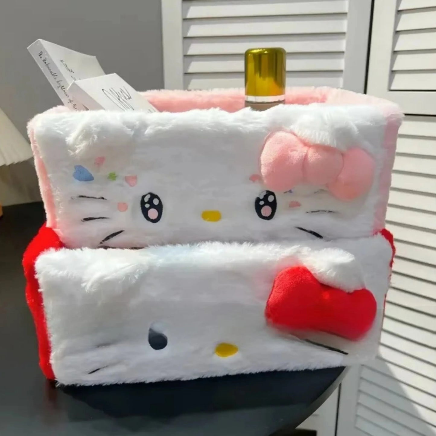 Kawaii Hello Kitty Fluffy Basket - Snuggle Heaven