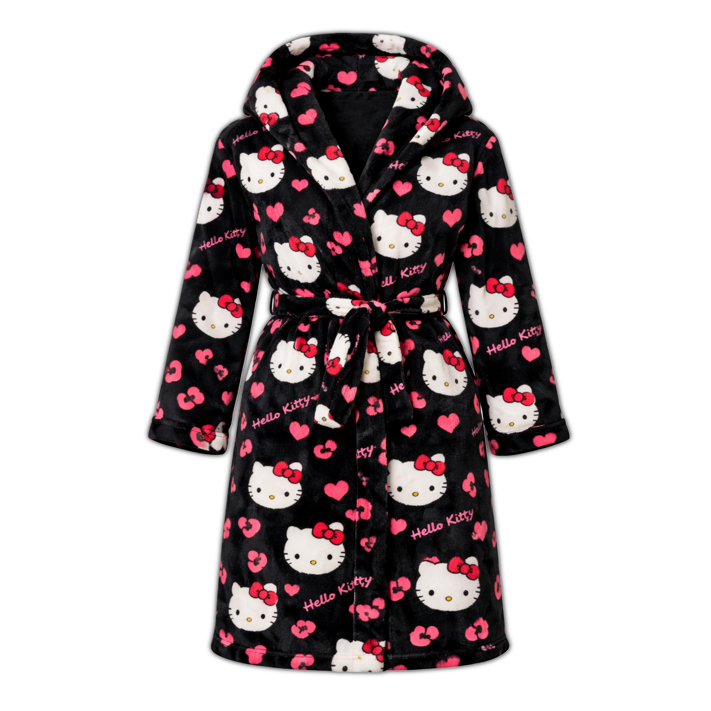 Halat de baie pufos Hello Kitty 