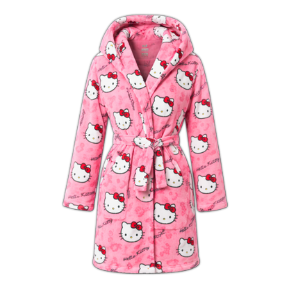 Halat de baie pufos Hello Kitty 
