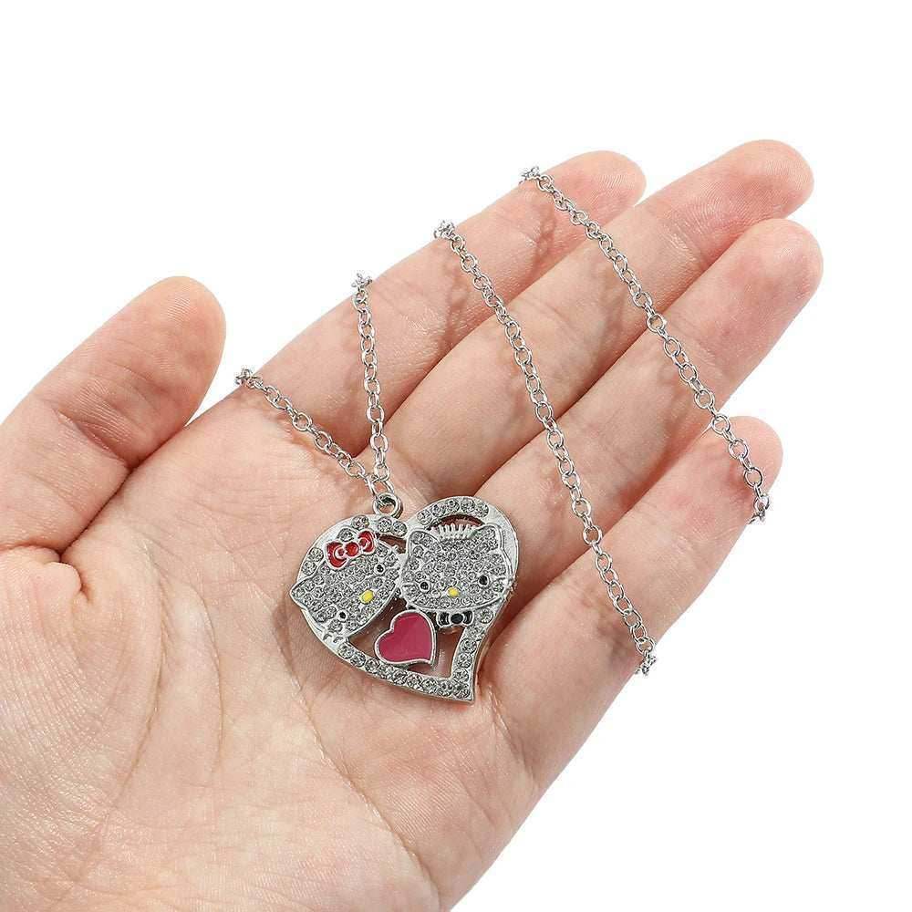 Hello Kitty Crystal Pendant Necklace - Snuggle Heaven