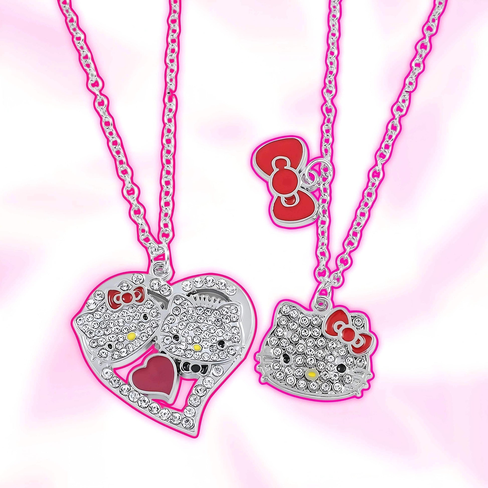 Hello Kitty Crystal Pendant Necklace - Snuggle Heaven
