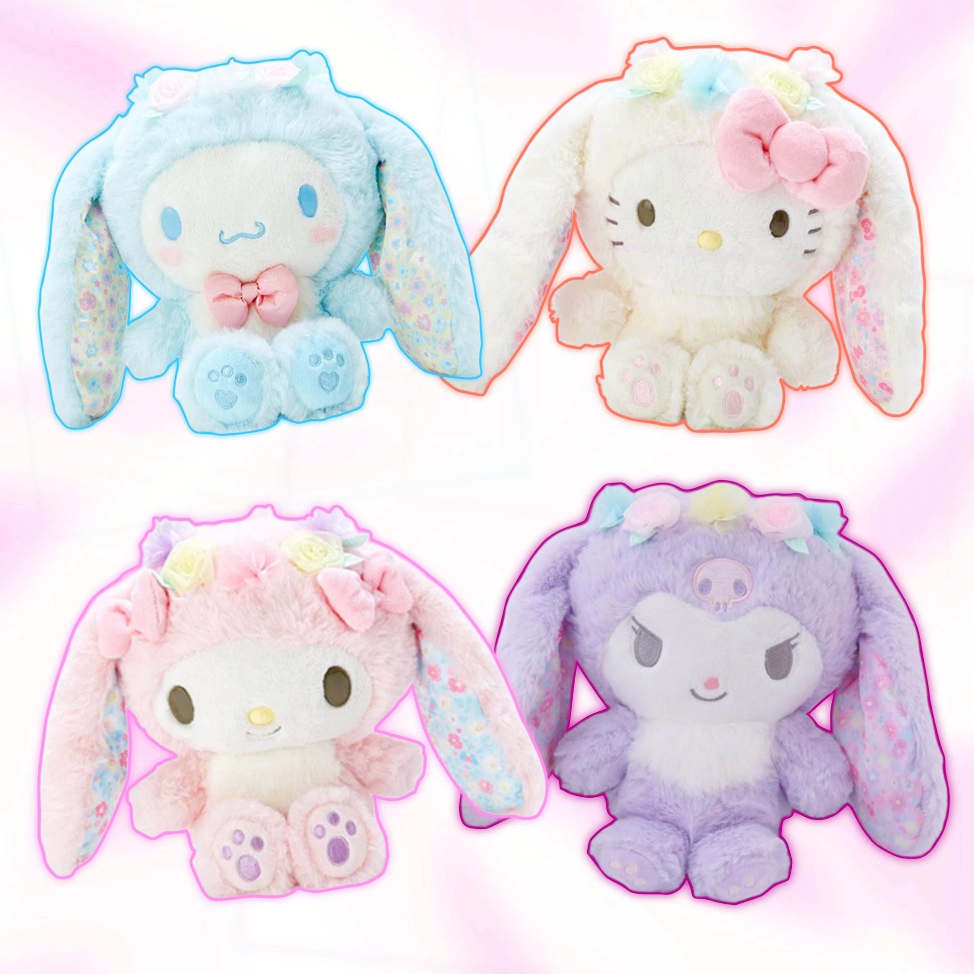 Floral Bunny Plushies (20cm/8") - Snuggle Heaven