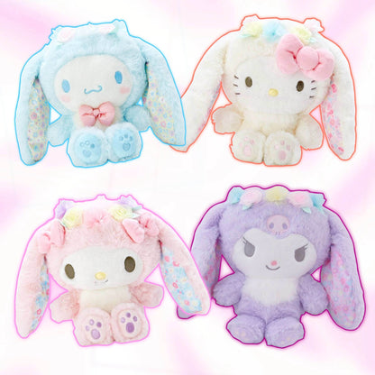 Floral Bunny Plushies (20cm/8") - Snuggle Heaven