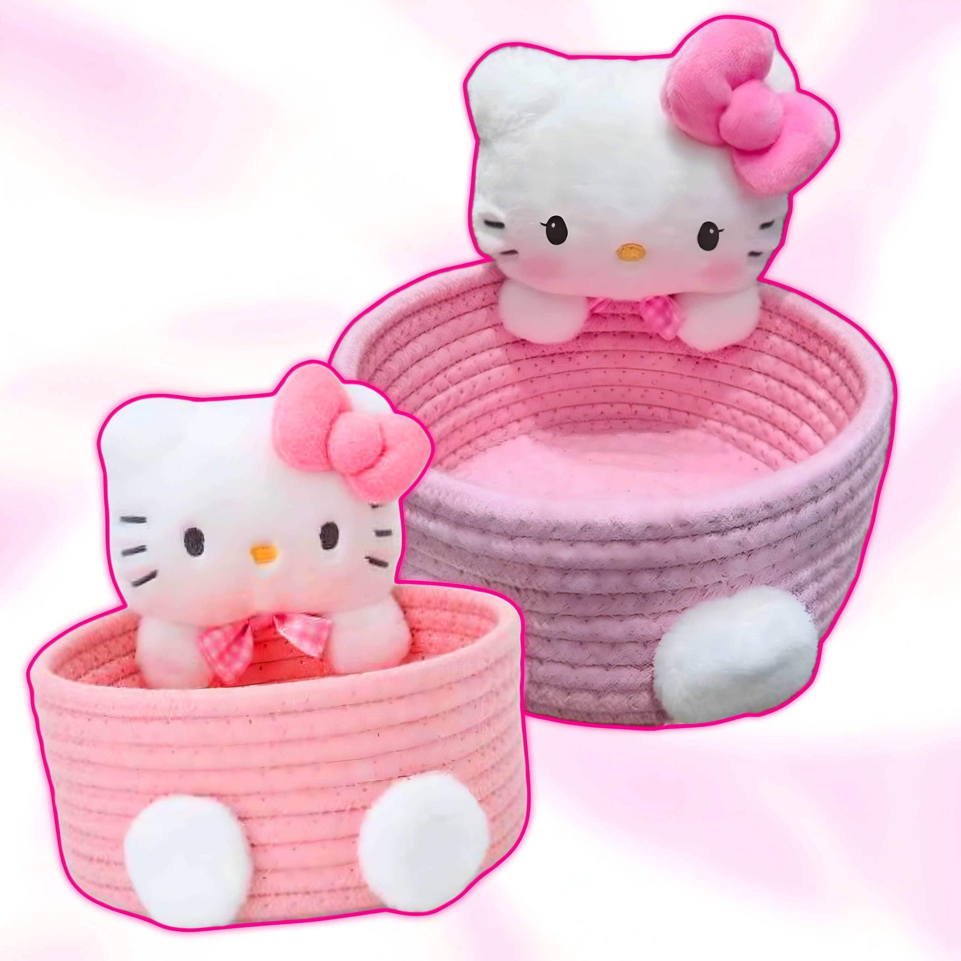 Hello Kitty Plush Love Basket - Snuggle Heaven