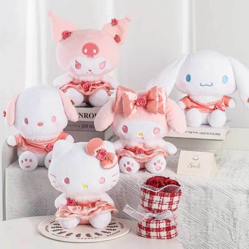 Hello Kitty Rose Plushies (28cm/11") - Snuggle Heaven