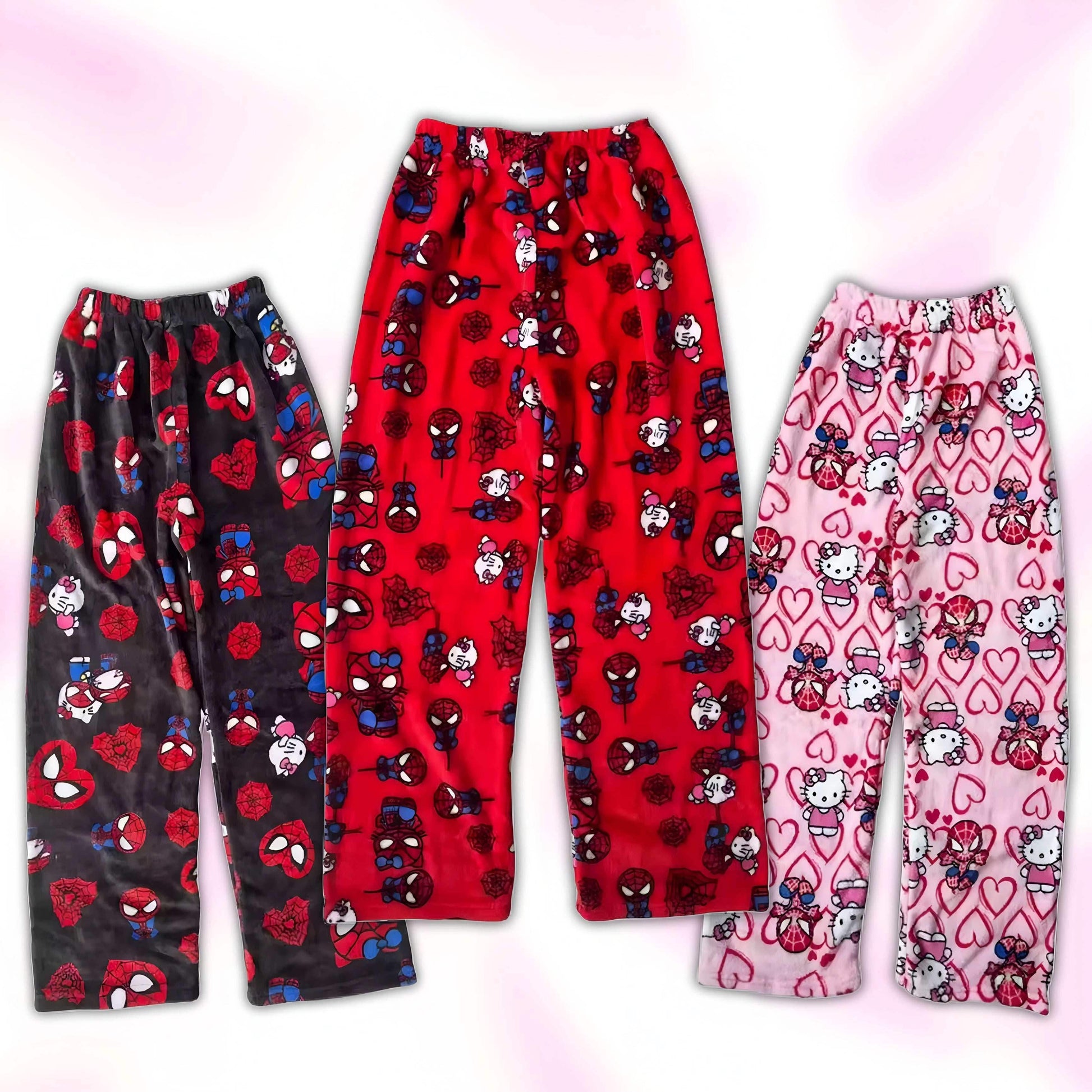 Hello Kitty x Spider Man Pajama Pants - Snuggle Heaven