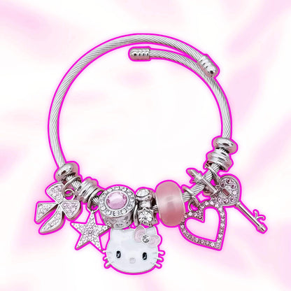 Pink Hello Kitty Bling Bracelet - Snuggle Heaven
