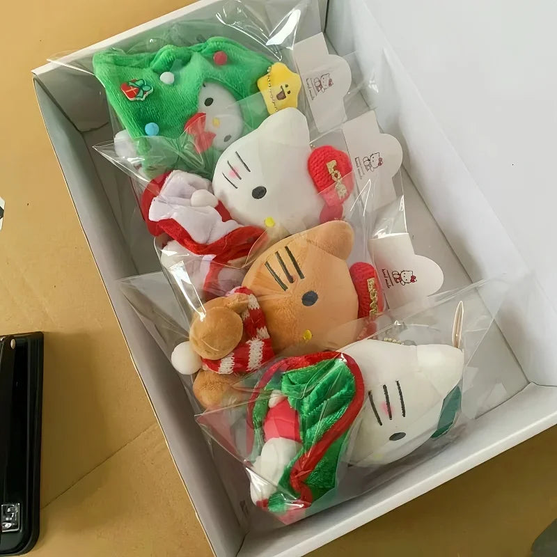 Hello Kitty Christmas Festive Plushie Keychain (10cm/4") - Snuggle Heaven