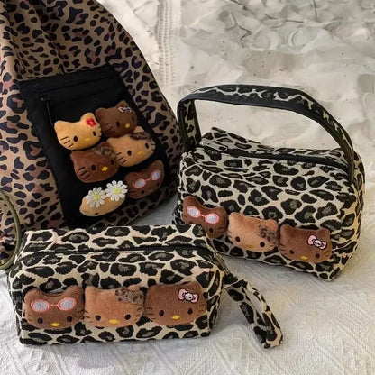 Hello Kitty Leopard Print Makeup Bag - Snuggle Heaven
