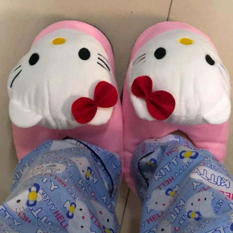 Adorable Hello Kitty Head Slippers - Snuggle Heaven