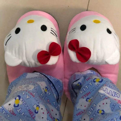 Adorable Hello Kitty Head Slippers - Snuggle Heaven