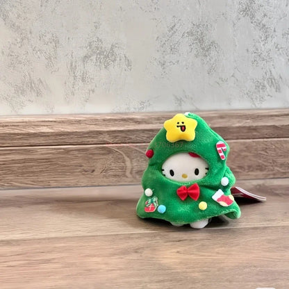 Hello Kitty Christmas Festive Plushie Keychain (10cm/4") - Snuggle Heaven