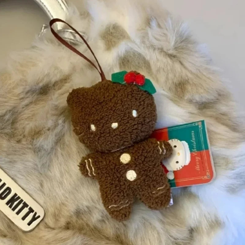 Hello Kitty Christmas Festive Plushie Keychain (10cm/4") - Snuggle Heaven