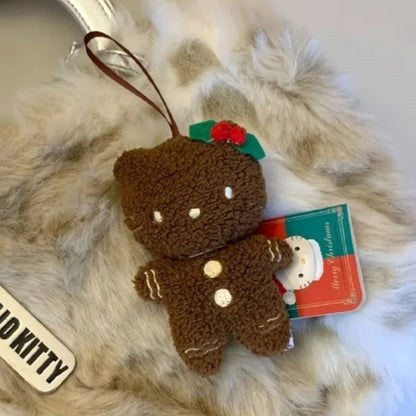 Hello Kitty Christmas Festive Plushie Keychain (10cm/4") - Snuggle Heaven