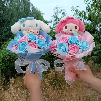 Hello Kitty Pastel Roses Flower Bouquet - Snuggle Heaven