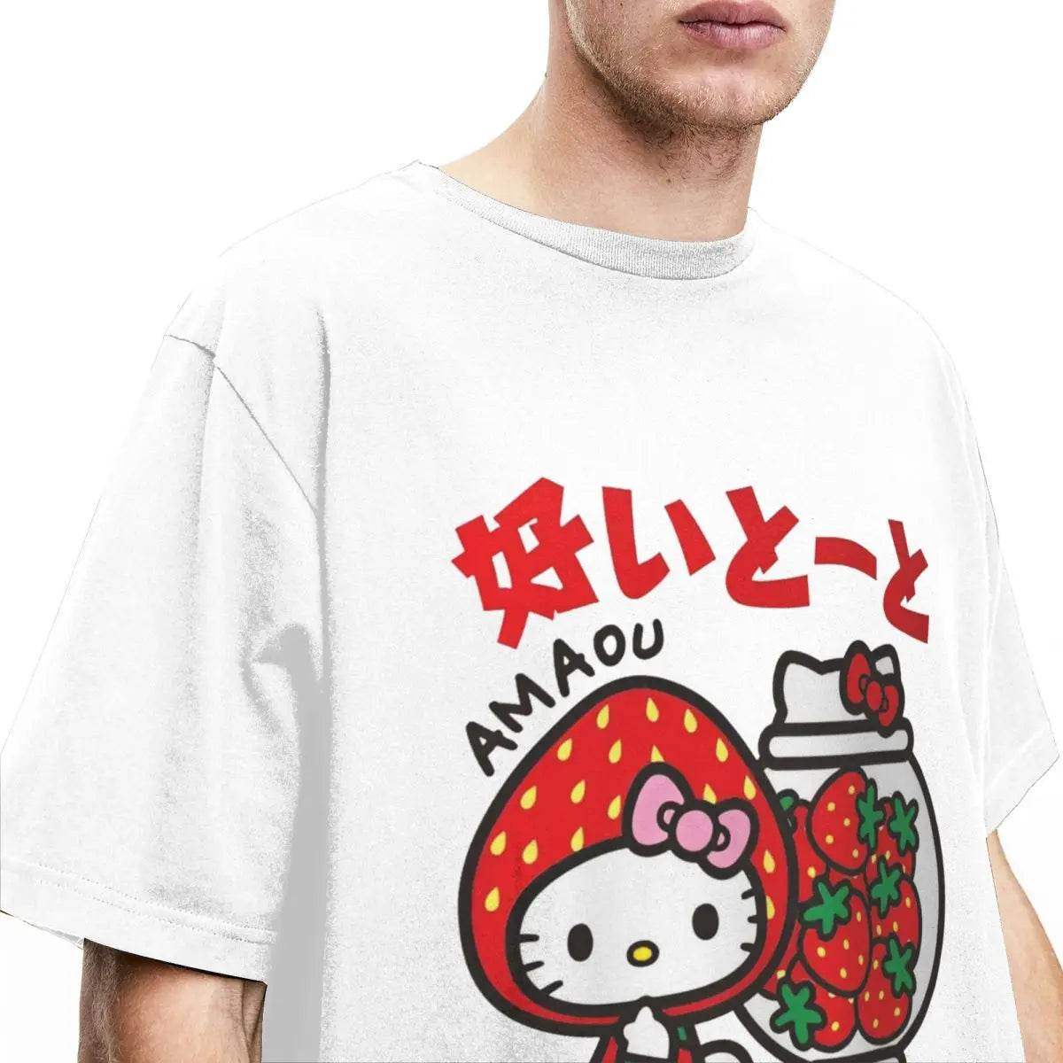 Hello Kitty Kawaii Strawberry T-Shirt - Snuggle Heaven