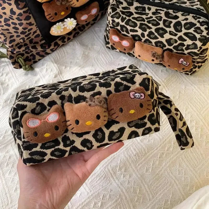 Hello Kitty Leopard Print Makeup Bag - Snuggle Heaven