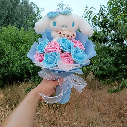 Hello Kitty Pastel Roses Flower Bouquet - Snuggle Heaven
